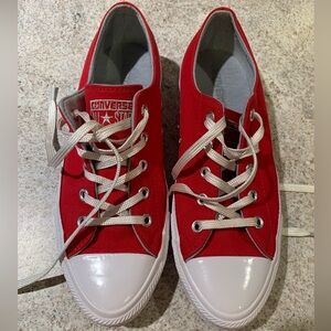 Red Converse All Star Athletic Shoes Size 7